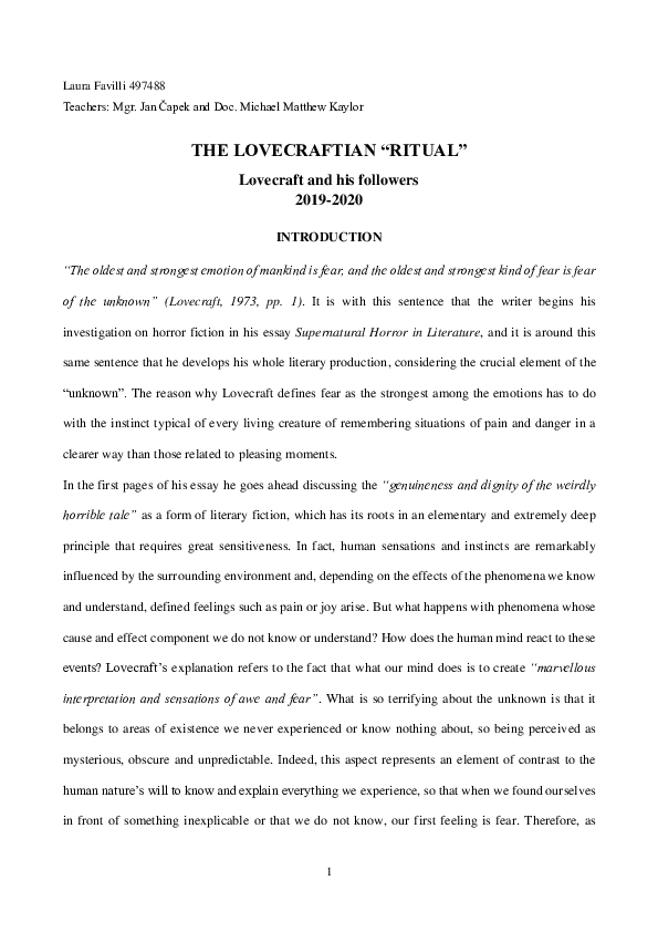 (PDF) The Lovecraftian 