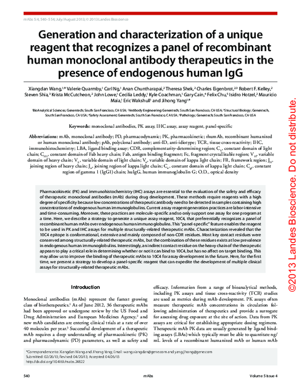 (PDF) Generation and characterization of a unique reagent that ...