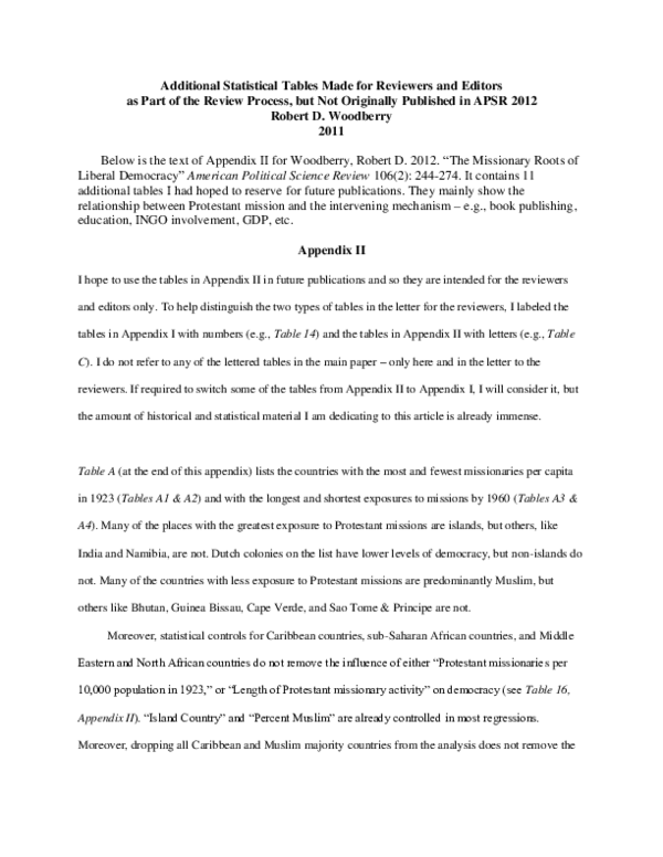 (PDF) Additional Statistical Tables Made for Reviewers and Editors as ...