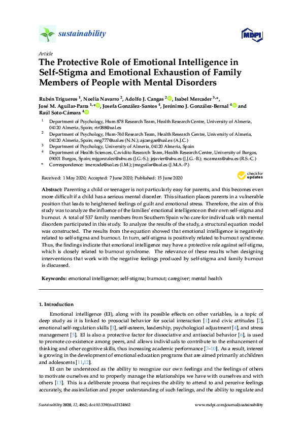 (PDF) The Protective Role of Emotional Intelligence in Self-Stigma and ...