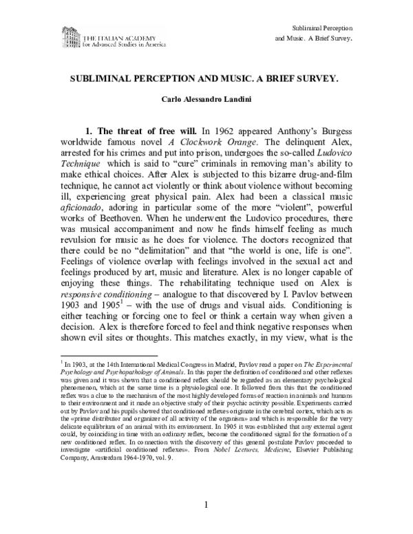 Subliminal perception essay image