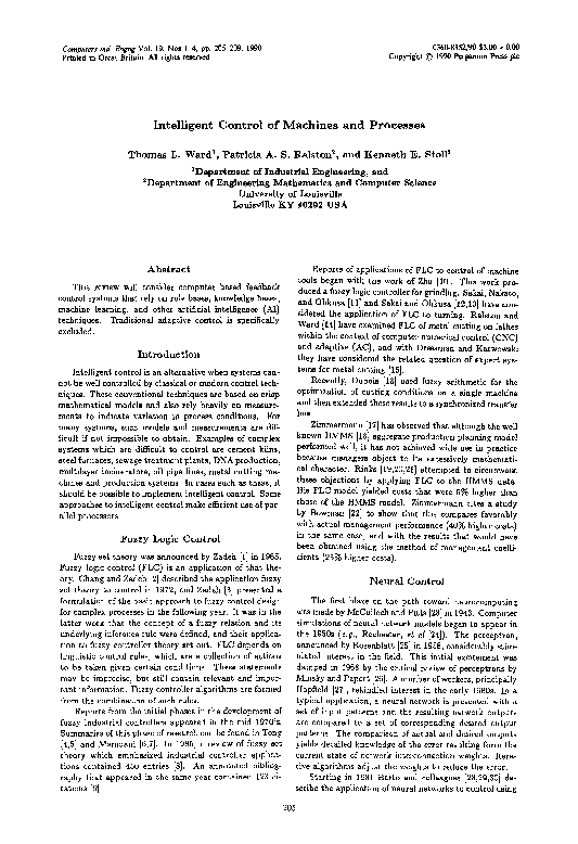 (PDF) Intelligent Control of Machines and Processes