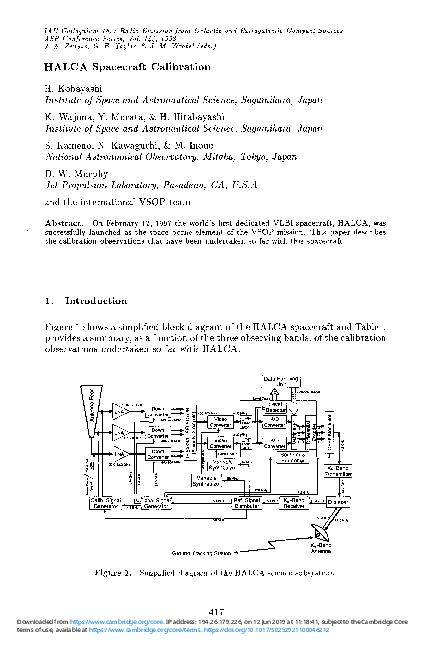 (PDF) HALCA Spacecraft Calibration