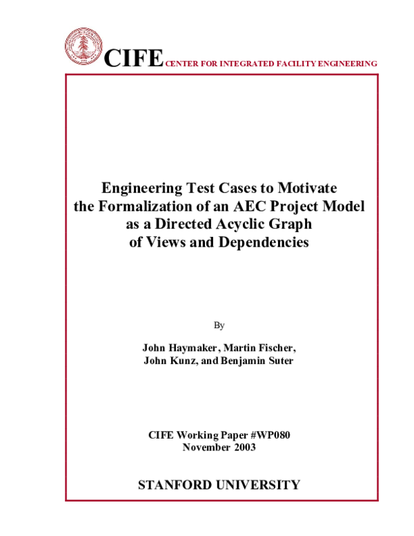 (PDF) Engineering test cases to motivate the formalization of an AEC ...