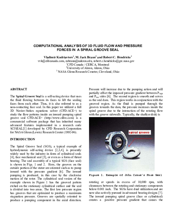 (PDF) Computational Analysis of 3D Fluid Flow and Pressure Forces in a ...
