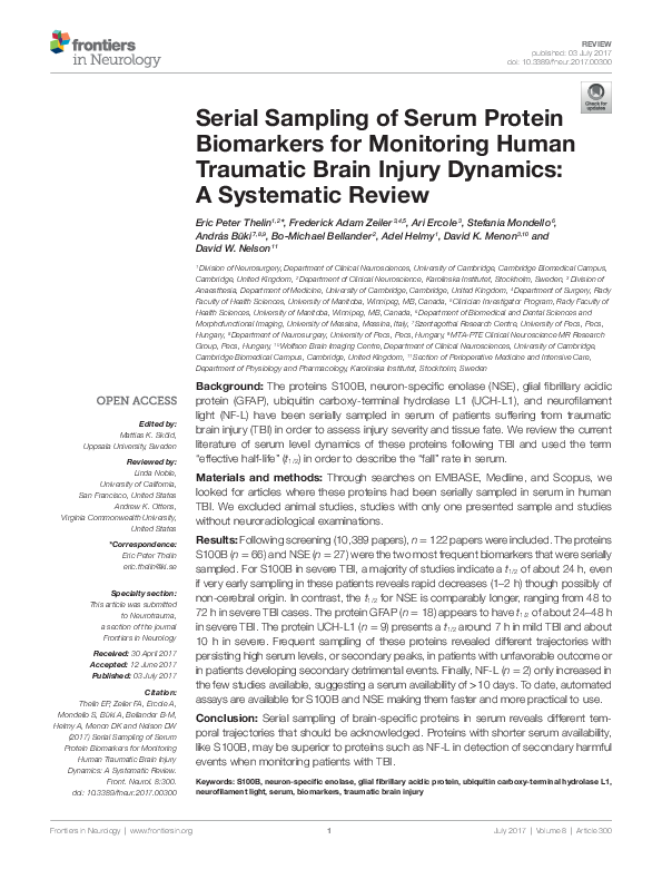 (PDF) Serial Sampling of Serum Protein Biomarkers for Monitoring Human ...