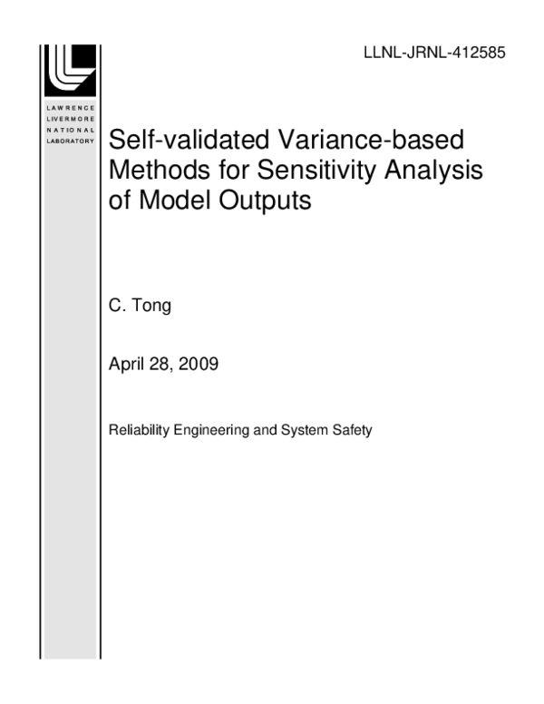 (PDF) Self-validated variance-based methods for sensitivity analysis of ...