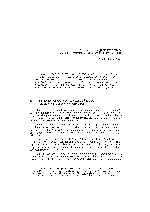 (PDF) La ley de la jurisdicción contencioso-administrativa de 1998