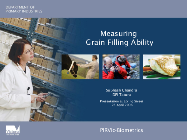 (PDF) Measuring Grain Filling Ability