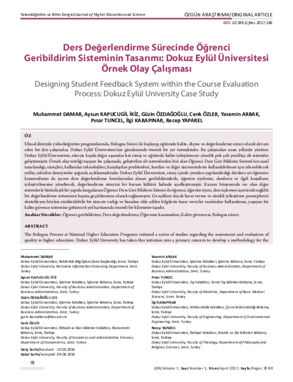 (PDF) Designing student feedback system within the course evaluation ...