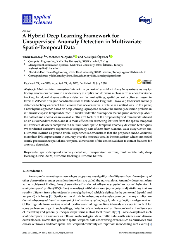 (PDF) A Hybrid Deep Learning Framework for Unsupervised Anomaly ...