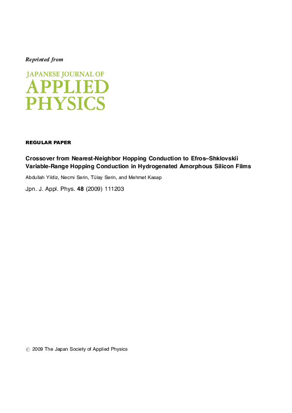  pdf crossover from nearest neighbor hopping conduction to efros
