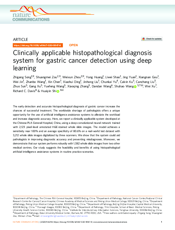 (PDF) Clinically applicable histopathological diagnosis system for ...