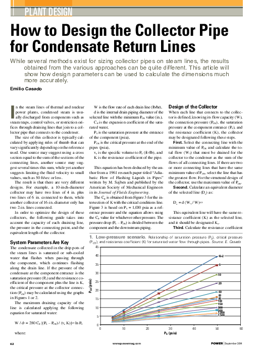(PDF) How to Design the Collector Pipe for Condensate Return Lines