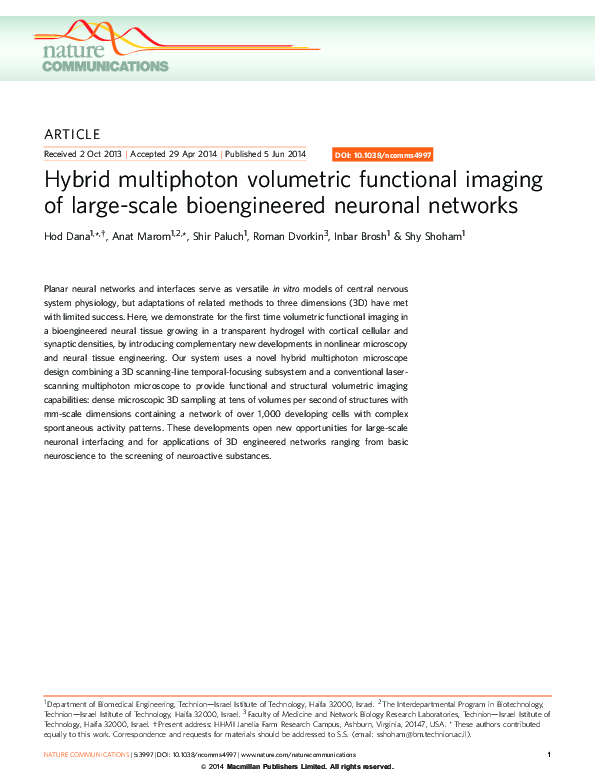 (PDF) Hybrid multiphoton volumetric functional imaging of large-scale ...
