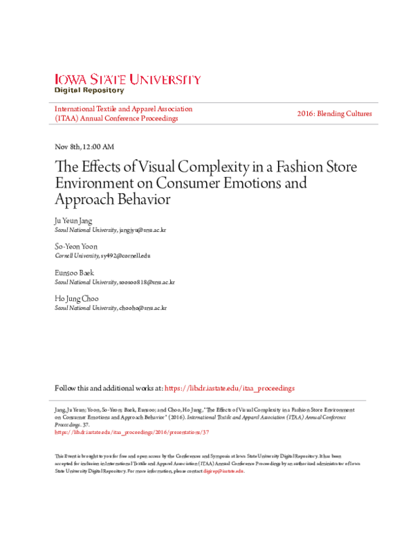(PDF) The Effects of Visual Complexity in a Fashion Store Environment ...