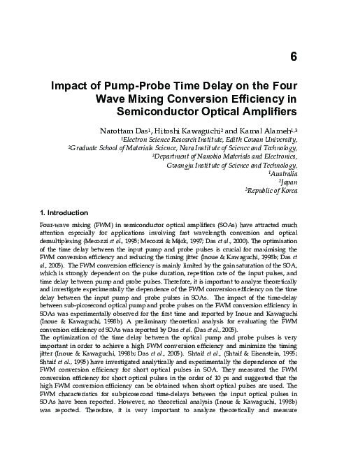 (PDF) Impact of Pump-Probe Time Delay on the Four Wave Mixing ...