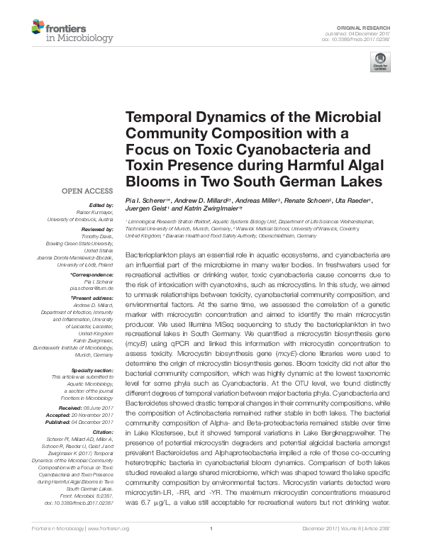 (PDF) Temporal Dynamics of the Microbial Community Composition with a ...