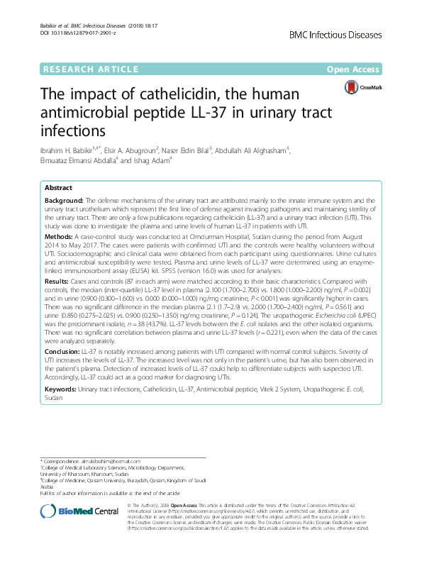 (PDF) The impact of cathelicidin, the human antimicrobial peptide LL-37 ...