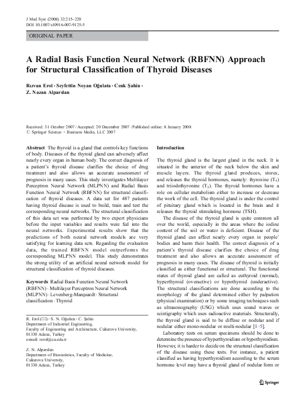 (PDF) A Radial Basis Function Neural Network (RBFNN) Approach for ...