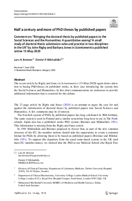 Scientometrics journal image
