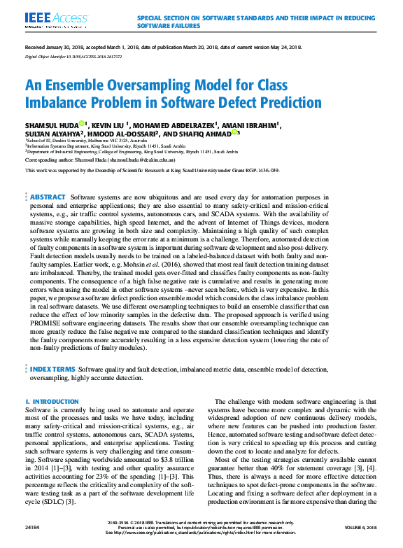 (PDF) An Ensemble Oversampling Model for Class Imbalance Problem in ...