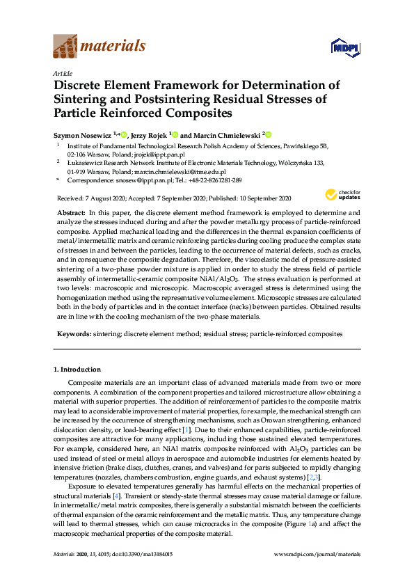 (PDF) Discrete Element Framework for Determination of Sintering and ...