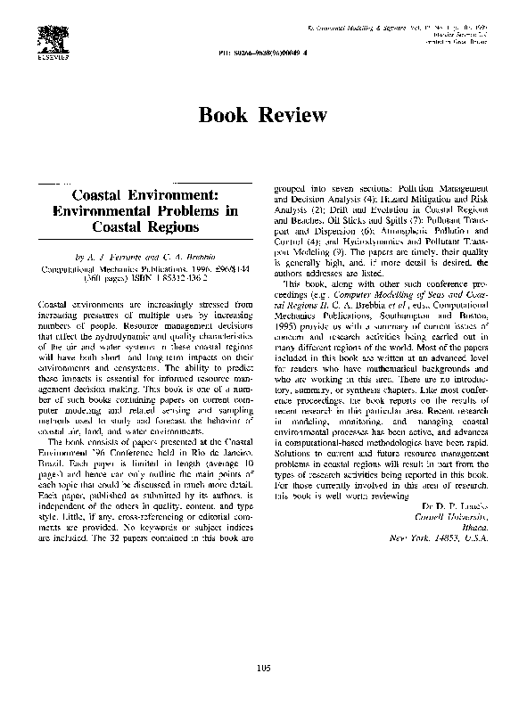 (PDF) Coastal environment: Environmental problems in coastal regions