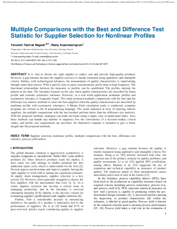 (PDF) Multiple Comparisons with the Best and Difference Test Statistic ...