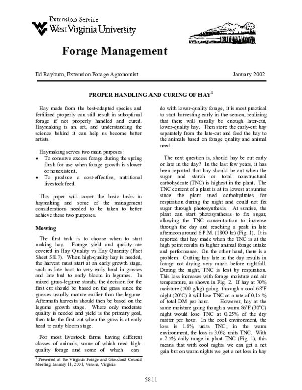 (PDF) Forage Management