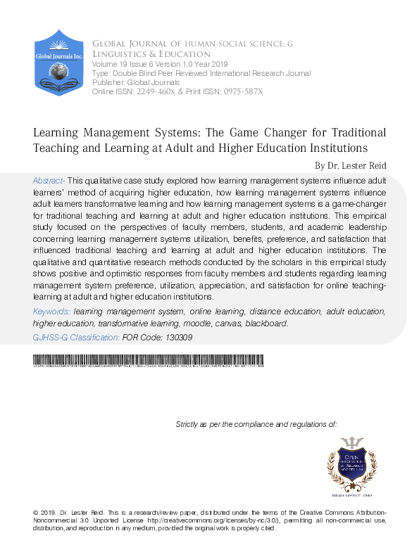 (PDF) Learning Management Systems: The Game Changer for Traditional ...