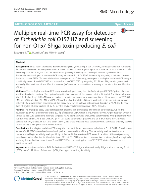 (PDF) Multiplex real-time PCR assay for detection of Entamoeba ...