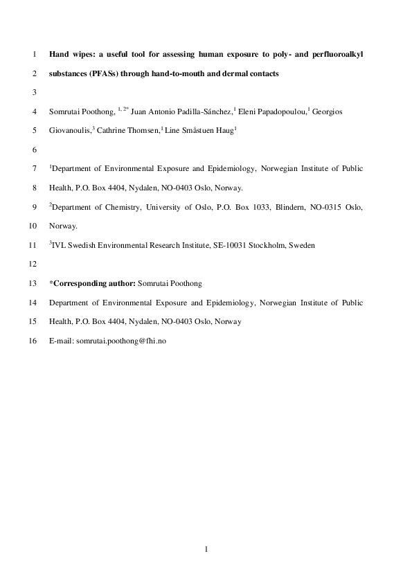 (PDF) Hand wipes: a useful tool for assessing human exposure to poly ...