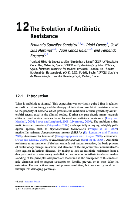 (PDF) The Evolution of Antibiotic Resistance