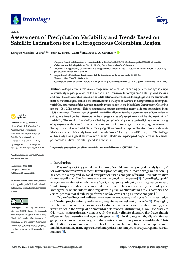 (PDF) Assessment of Precipitation Variability and Trends Based on ...