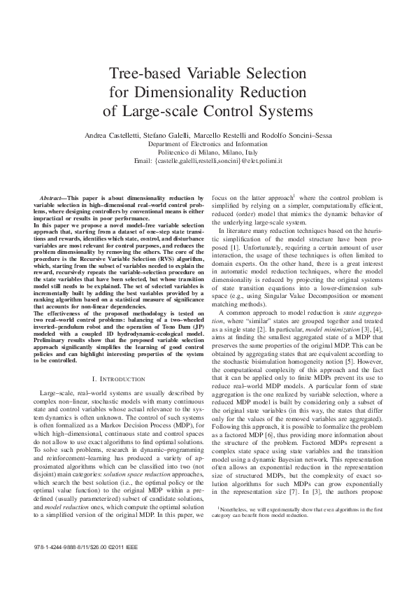 (PDF) Tree-based variable selection for dimensionality reduction of ...