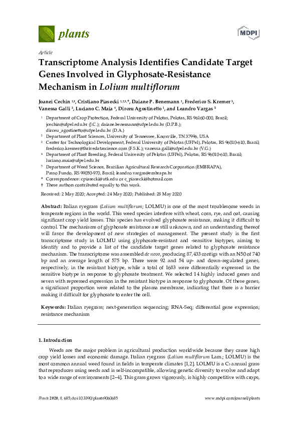 (PDF) Transcriptome Analysis Identifies Candidate Target Genes Involved ...