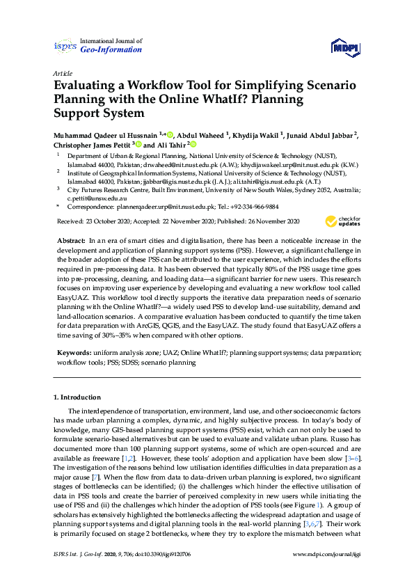 (PDF) Evaluating a Workflow Tool for Simplifying Scenario Planning with ...