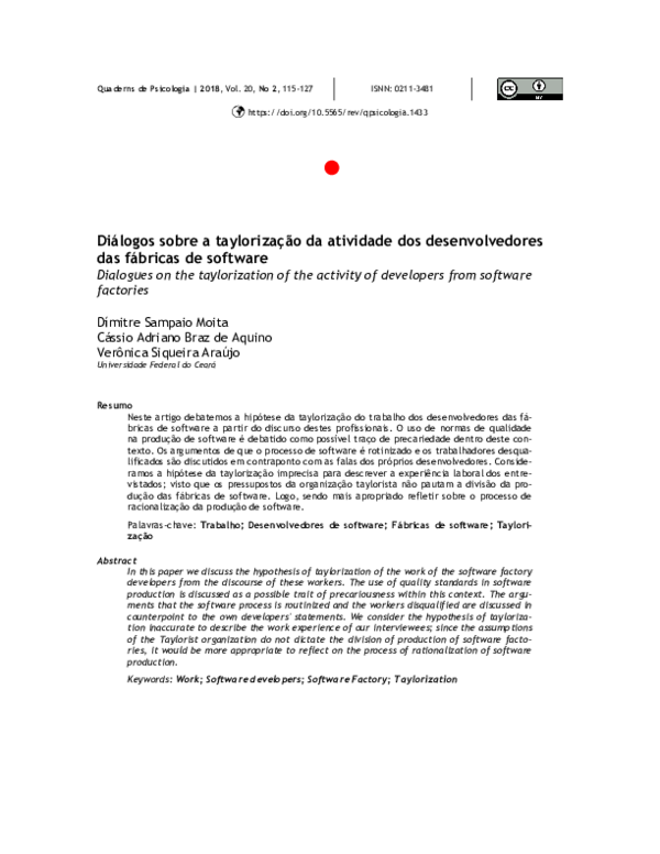 (PDF) Dialogues on the taylorization of the activity of developers from ...