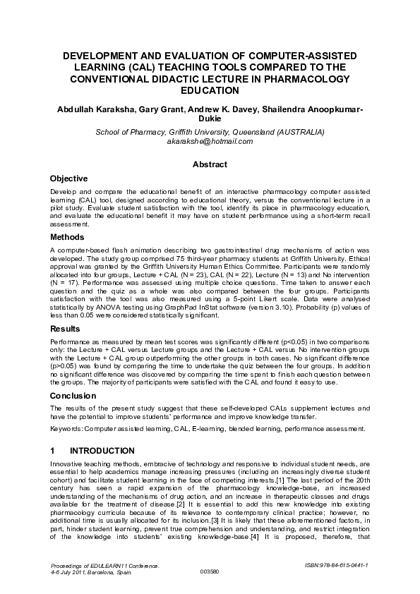 (PDF) Development and evaluation of computer‐assisted assessment in ...