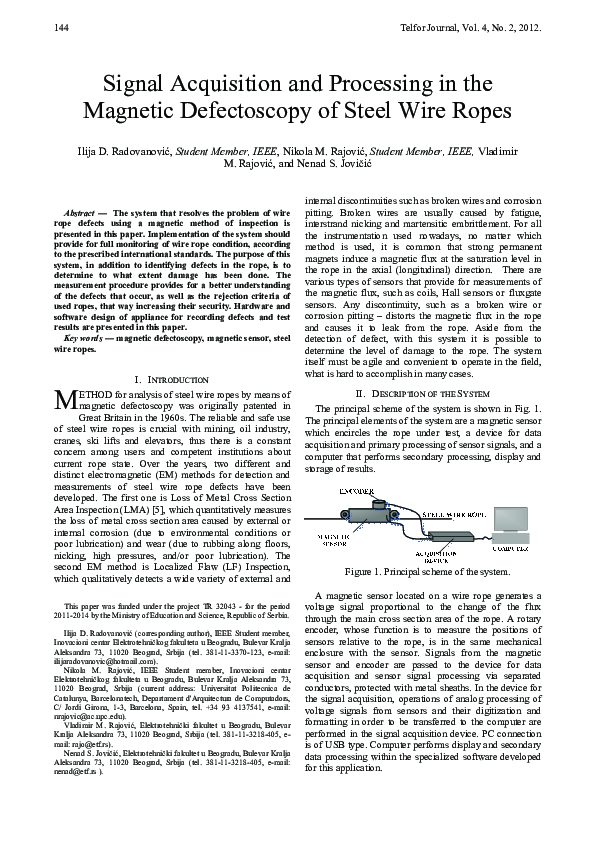 (PDF) Signal acquisition and processing in the magnetic defectoscopy of ...