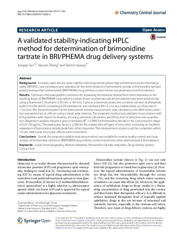 (PDF) Validated stability-indicating HPLC method for analysis of ...