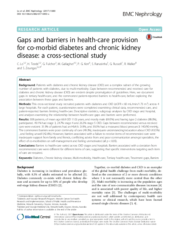 (PDF) Gaps and barriers in health-care provision for co-morbid diabetes ...
