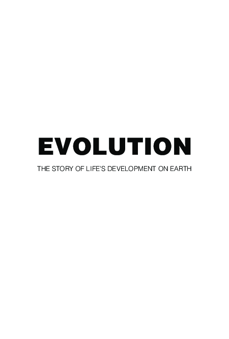 (PDF) Evolution: The Story of Life's Development on Earth