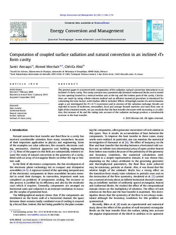 (PDF) Computation of coupled surface radiation and natural convection ...