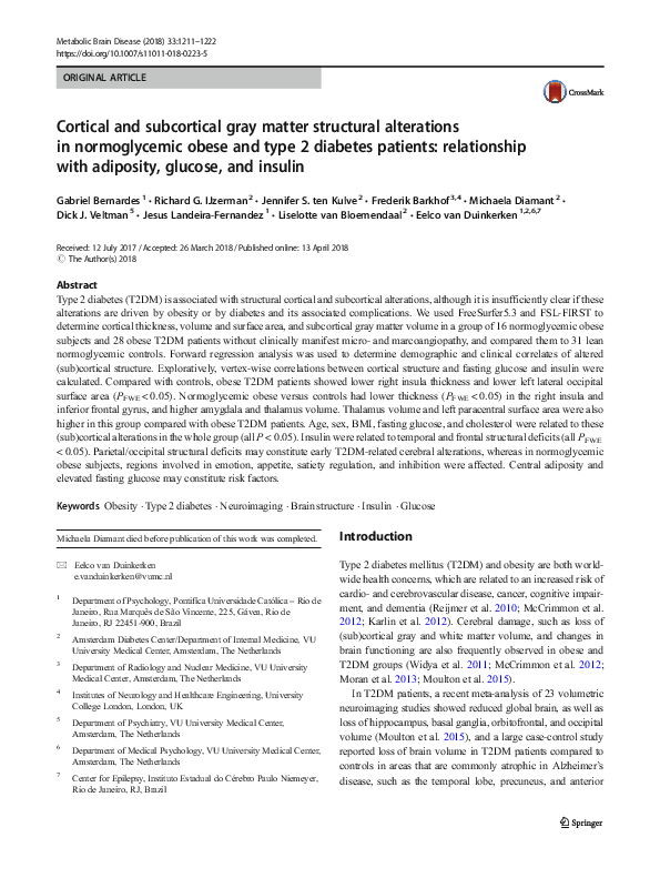 (PDF) Cortical and subcortical gray matter structural alterations in ...