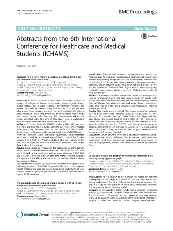 (PDF) Abstracts from the 5th International Conference for Healthcare ...