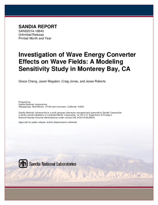 (PDF) Investigation of Wave Energy Converter Effects on Wave Fields: A ...
