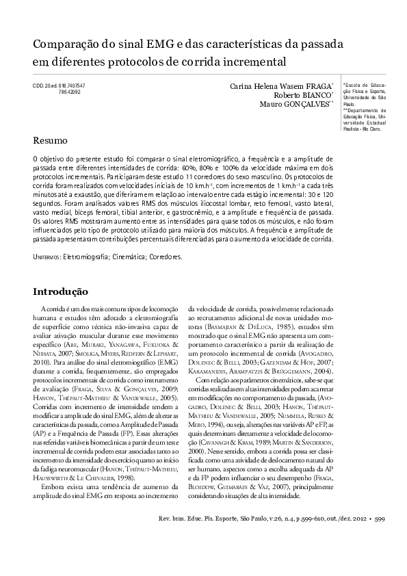 (PDF) Comparação do sinal EMG e das características da passada em ...