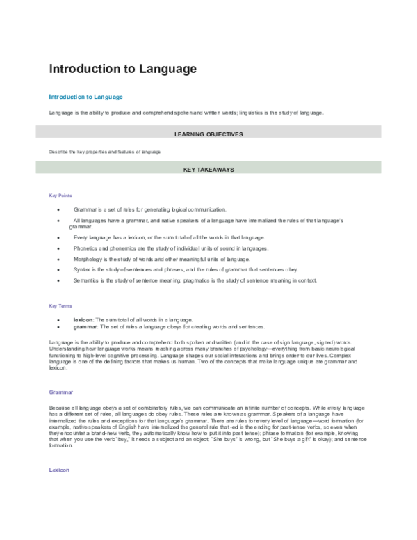 (DOC) Introduction to Language